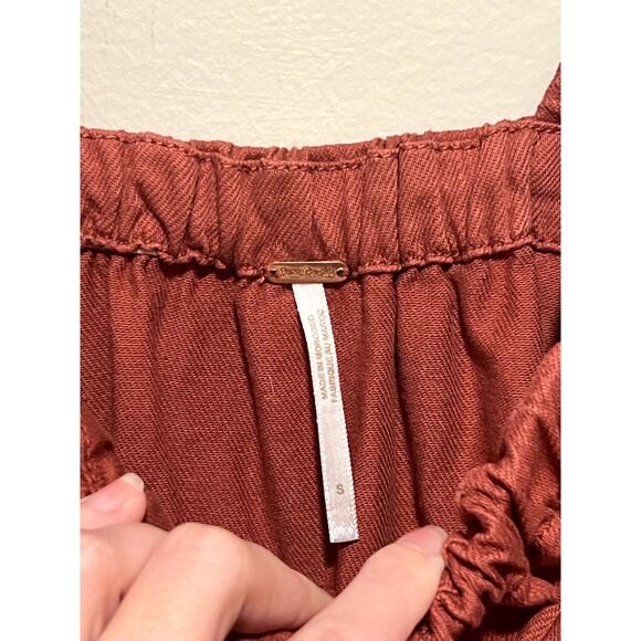 Free People Blue Jean Babydoll Dress Denim Mini Square Neck Puff Sleeve Small - Picture 4 of 10